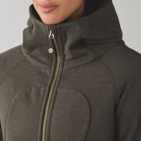 LULULEMON SCUBA HOOIE III IN HEATHERED DEEP CAMO SIZE 10 - Picture 4 of 6